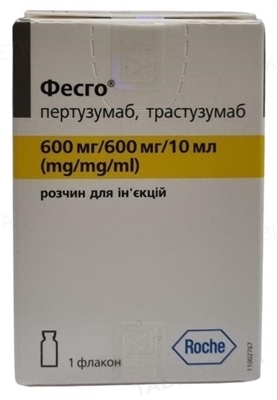 Фесго розчин для ін`єкцій 600 мг/600 мг по 10 мл №1 у флаконі